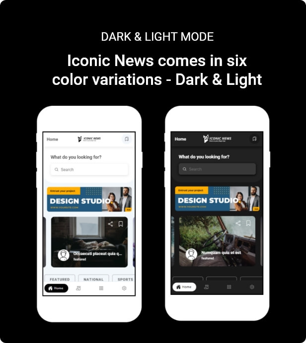 Iconic News - Ionic Android app and iOS Mobile app template banner